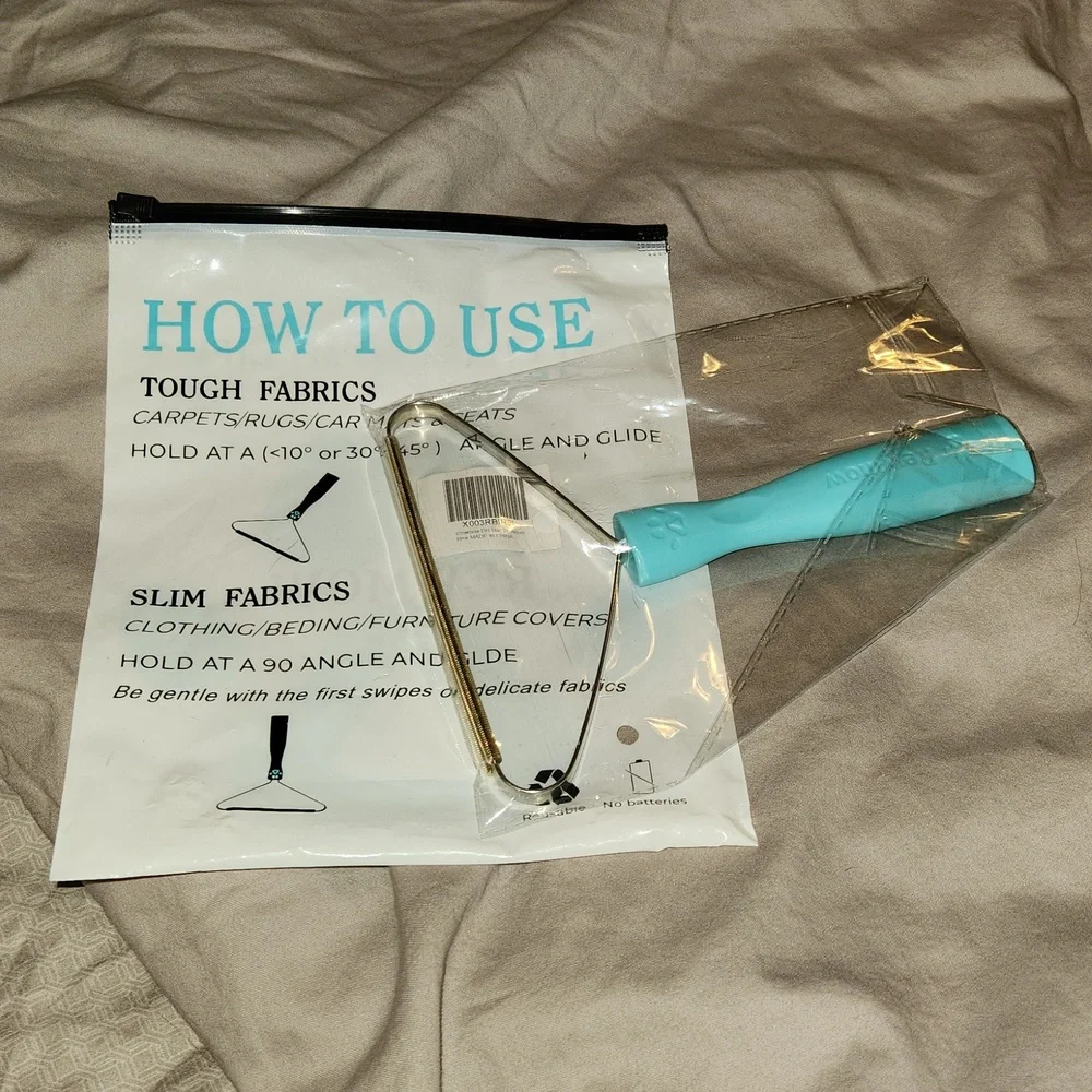 Pet fur removal tool for carpet, couch, or anything your fur baby sleeps on!
